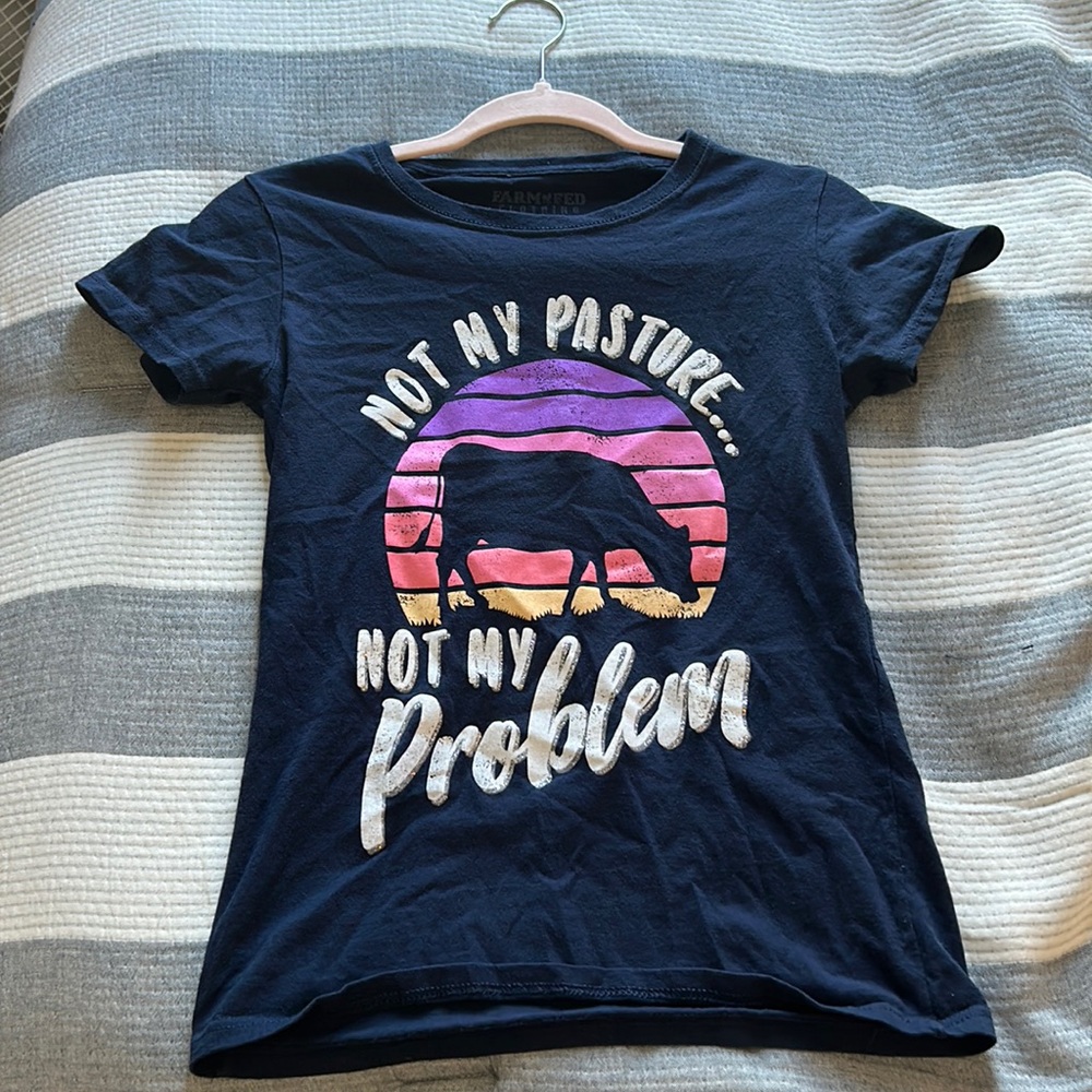 Small Navy Blue Cotton T-Shirt